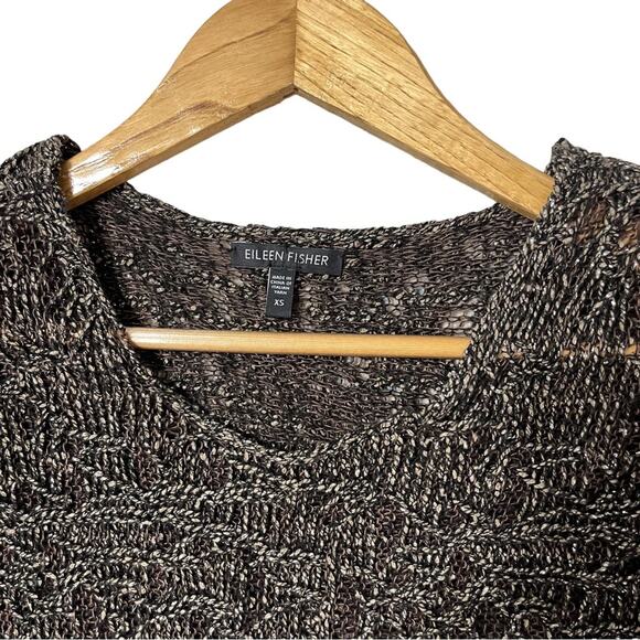 Eileen Fisher Wrapped Sparkle Jacquard Bronze Dolman Box Sweater a size XS - Picture 6 of 7